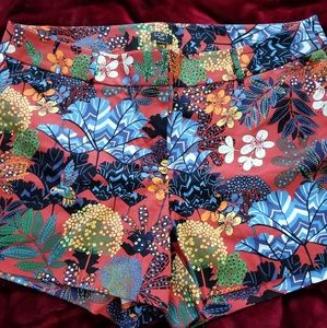 Womens tropical floral shorts